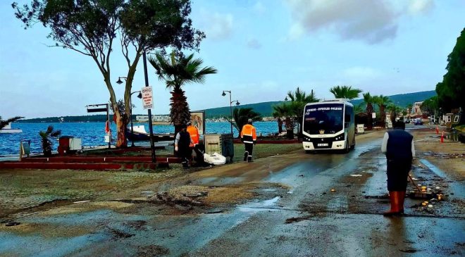Ayvalık’ta Lodos Alarmı: Ekipler Hasar Tespitinde