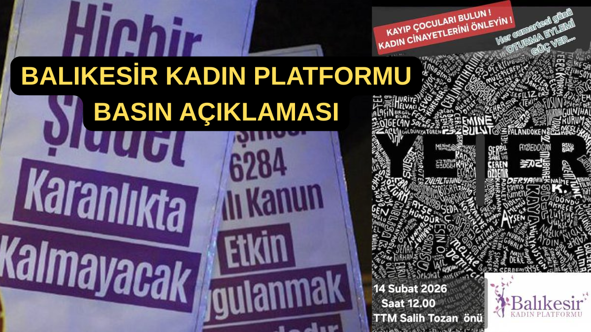Balıkesir Kadın Platformu Basın Açıklaması Duyurusu
