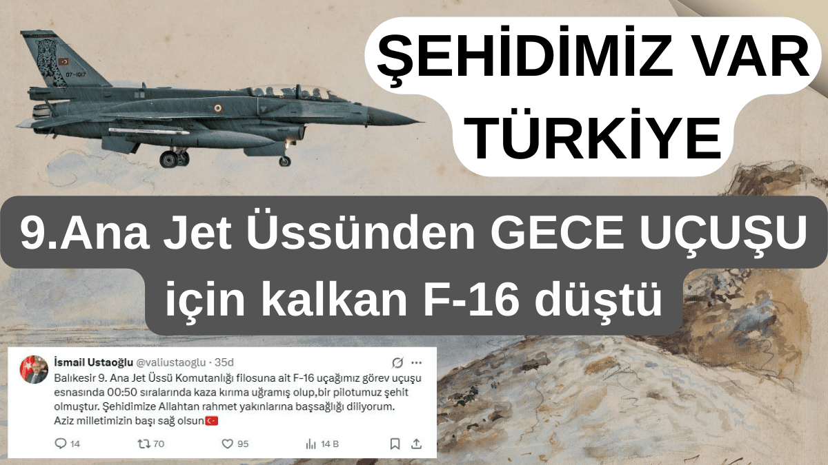 SEHIDIMIZ-VAR-TURKIYE Şehidimiz var Türkiyem: 9.Ana Jet Üs'ten F-16 Düştü