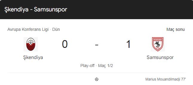 Samsunspor Samsunspor Avrupa’da Tur Kapısını Araladı