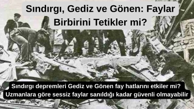 Sındırgı, Gediz ve Gönen: Faylar Birbirini Tetikler mi?