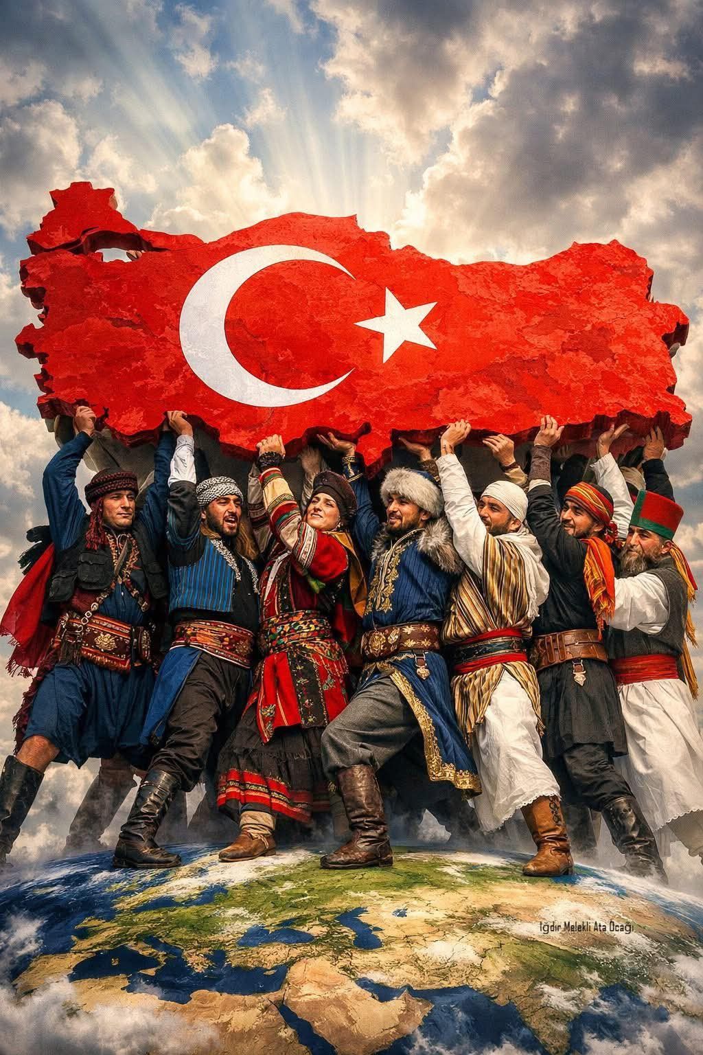 Türk Bayraklı Fotolar