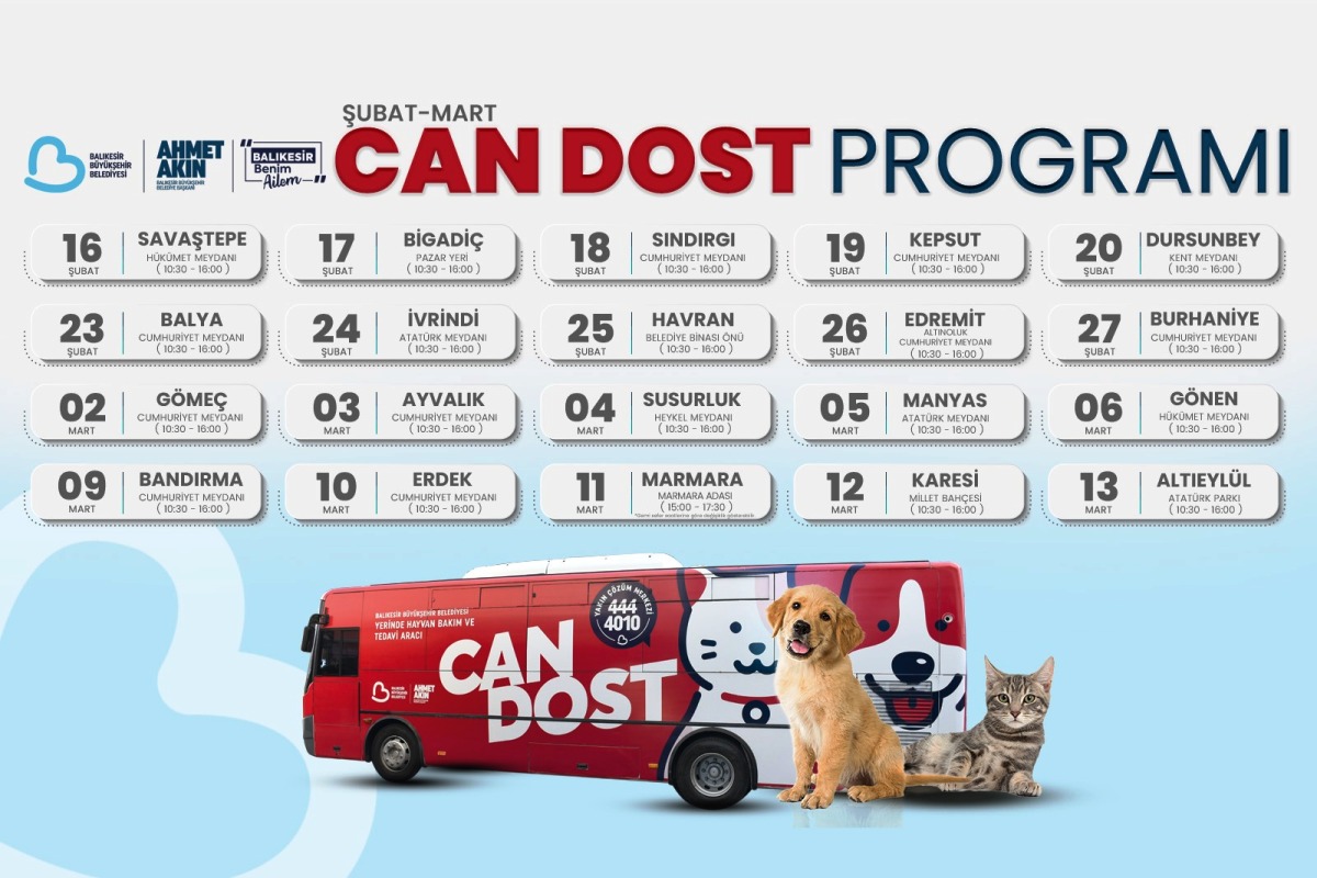 Can dost subat mart programi belli oldu