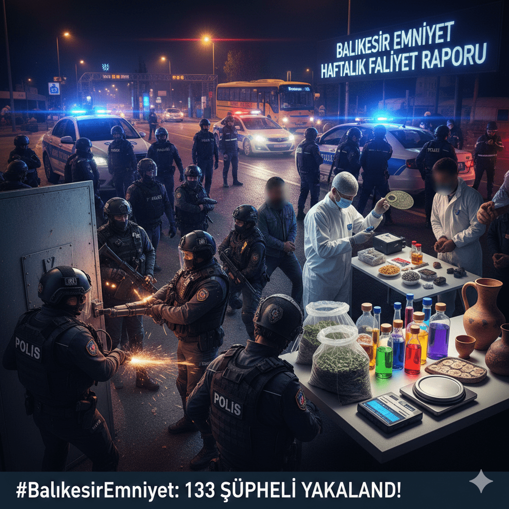 emniyetoperasyon Balıkesir Emniyet'ten Dev Operasyon: 133 Şahıs Yakalandı!