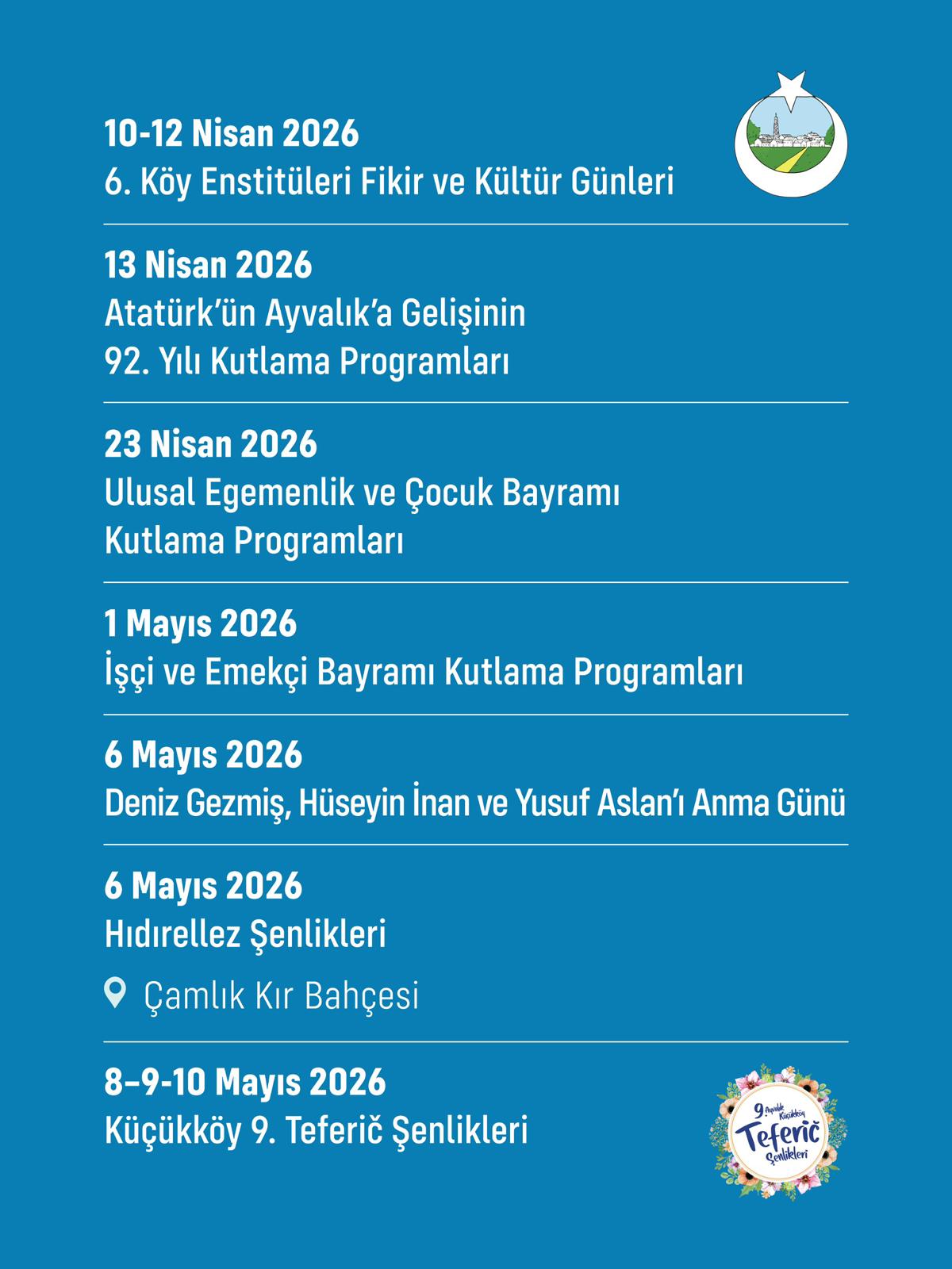 03 Ayvalık 2026 Etkinlik Takvimi Açıklandı