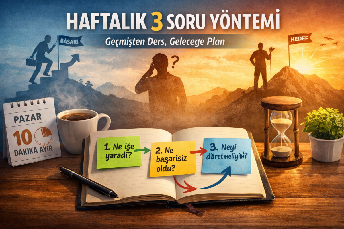Haftalik-3-Soru-Yontemi Yeni Yılı Beklemeyin: Haftalık 3 Soru Yöntemi