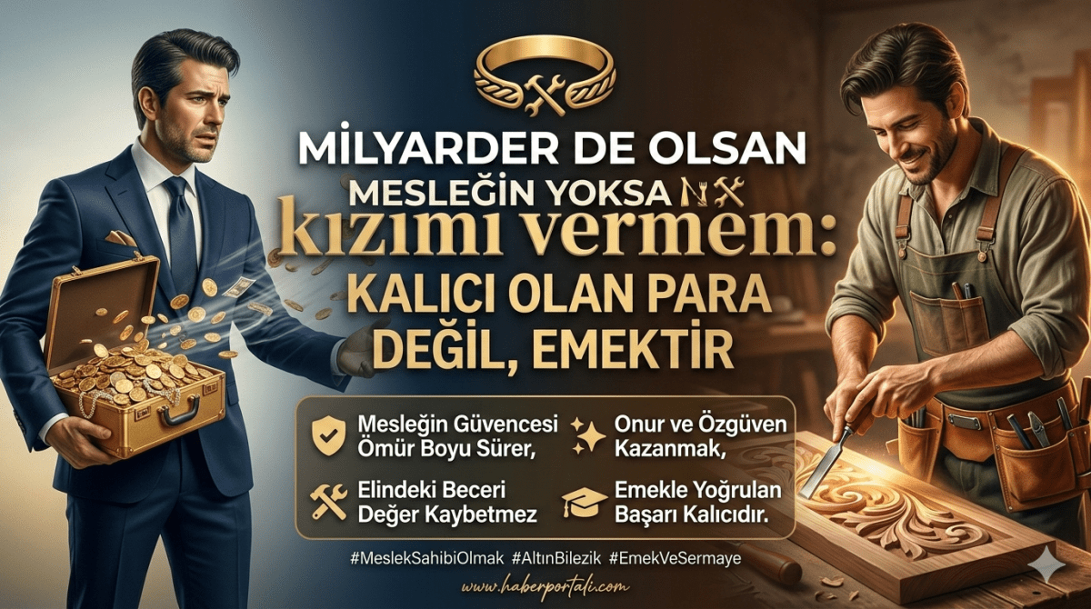 altin-bilezik Milyarder de Olsan Mesleğin Yoksa Kızımı Vermem: Kalıcı Olan Emektir
