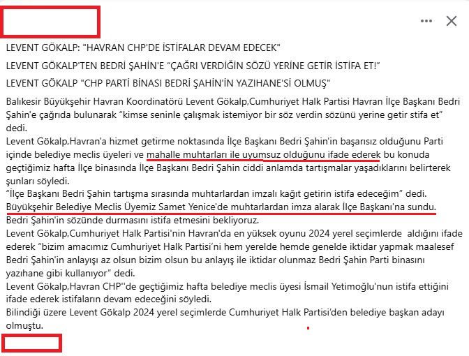 haber-ekran Sayın Valim; Havran’da Neler Oluyor?